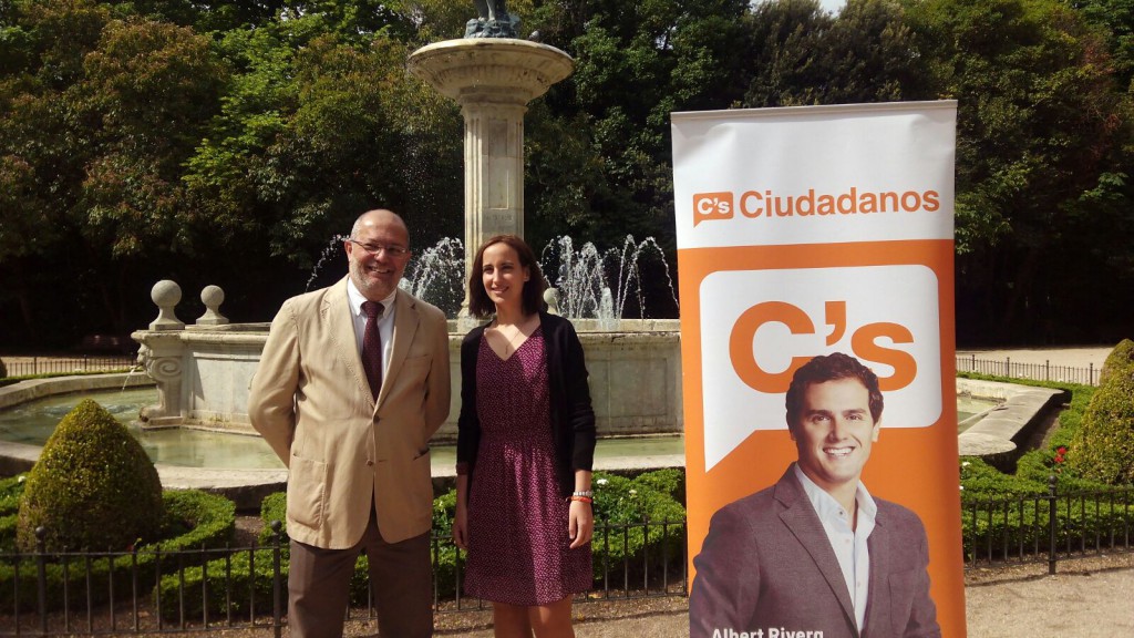 Francisco Igea, candidato de Ciudadanos y Pilar Vicente, coordinadora autonómica