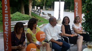 Francisco Igea y Pilar Vicente en el encuentro de mujeres
